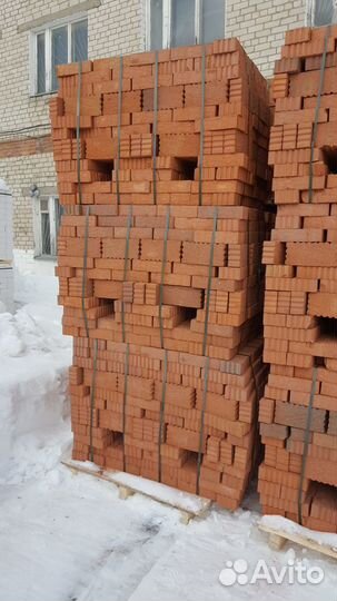 Кирпич красный полнотелый обоженнный для цоколя