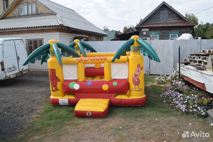 Надувной батут манеж пальмы (Вини и Пятачок)