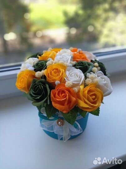 Букет из мыльных роз
