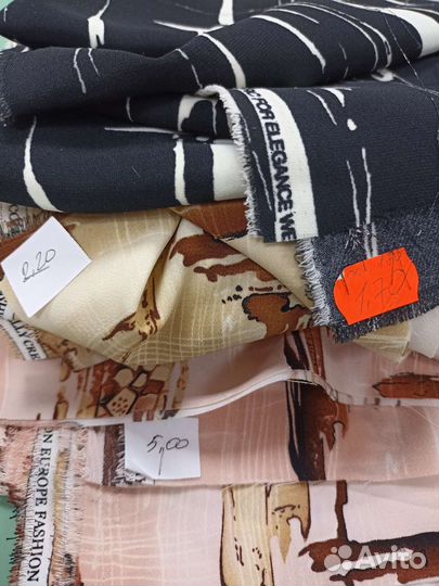 Отрезы различных тканей