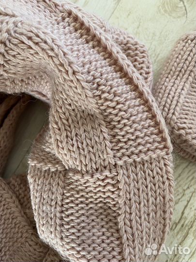 Комплект шапка и снуд женский