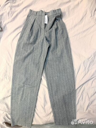 Брюки шерсть елочка S