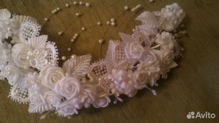 Свадебный венок и бутоньерки