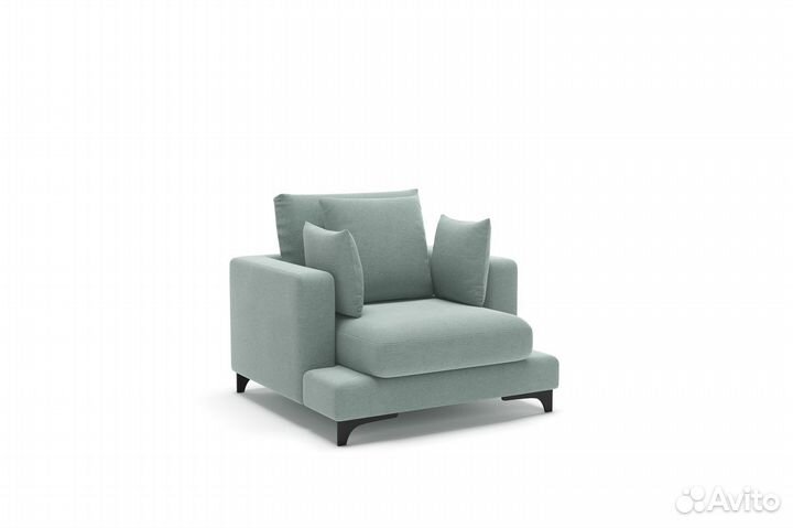 Oscar кресло рогожка голубой