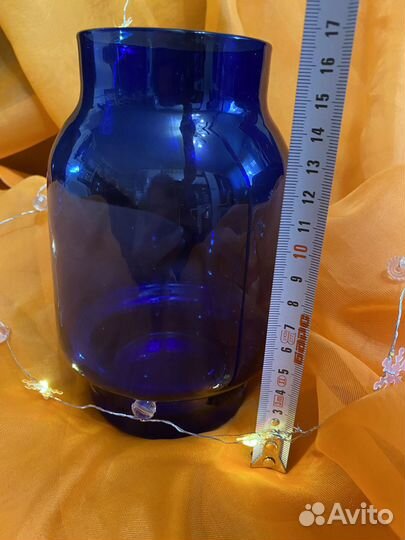 Ваза кобальтовое стекло