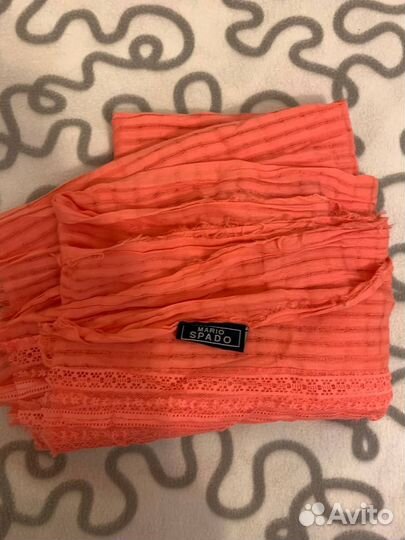 Продам новое: палантин из хлопка с кружевом