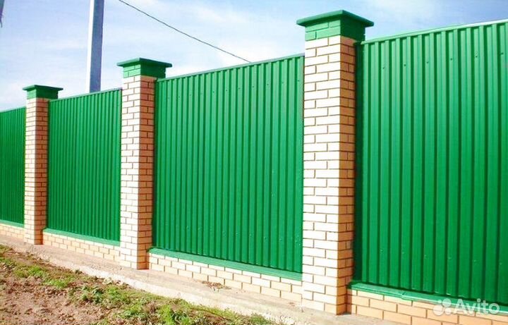 Заборы из профнастила, евроштакетника, 3D