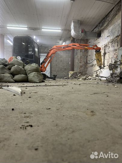 Услуги мини экскаватора,гидромолот