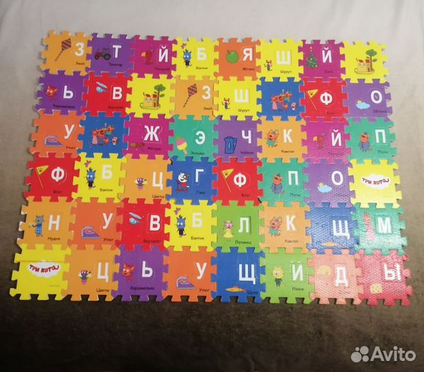 Детский коврик пазл 125*93 см