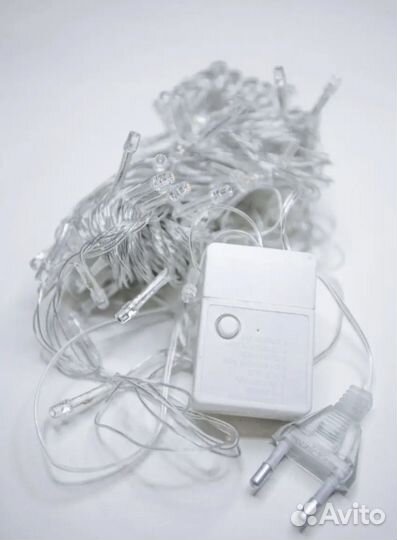 Новогодняя гирлянда штора 3х3 белая холодная