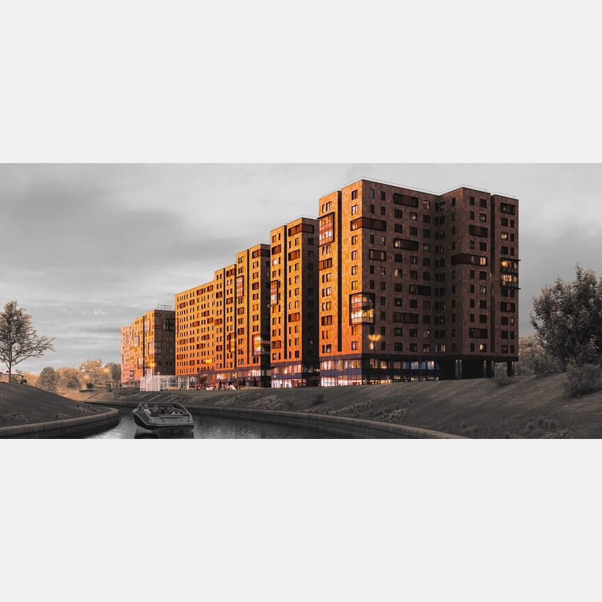 1-к. апартаменты, 34,6 м², 12/13 эт.