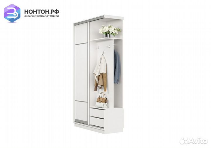 Прихожая-купе Субра мини белая