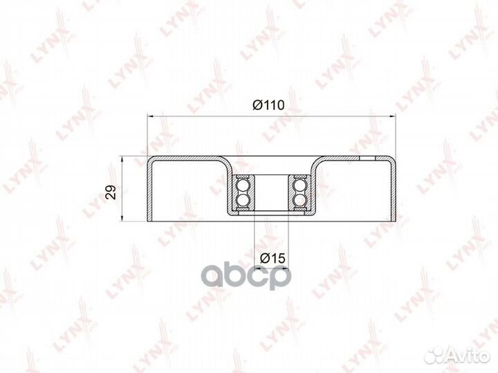 Ролик натяжной приводного ремня PB5009 lynxauto