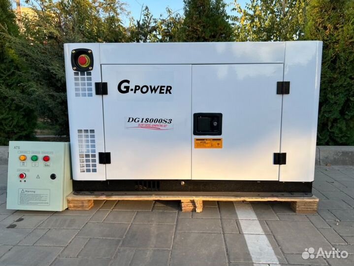 Генератор дизельный 15 kW g-power трехфазныйDG1800