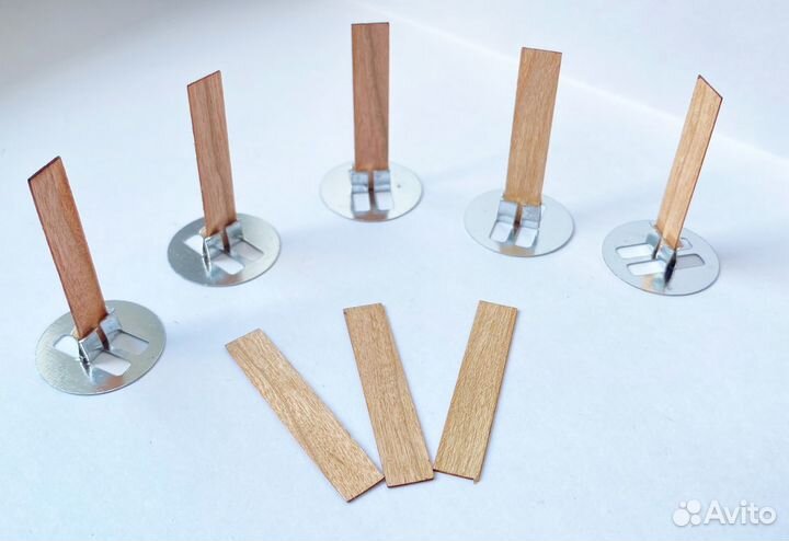 Деревянный фитиль для свечей 8х42 мм 200 шт