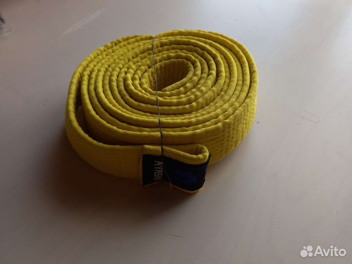 Пояс для тхэквондо жёлтый