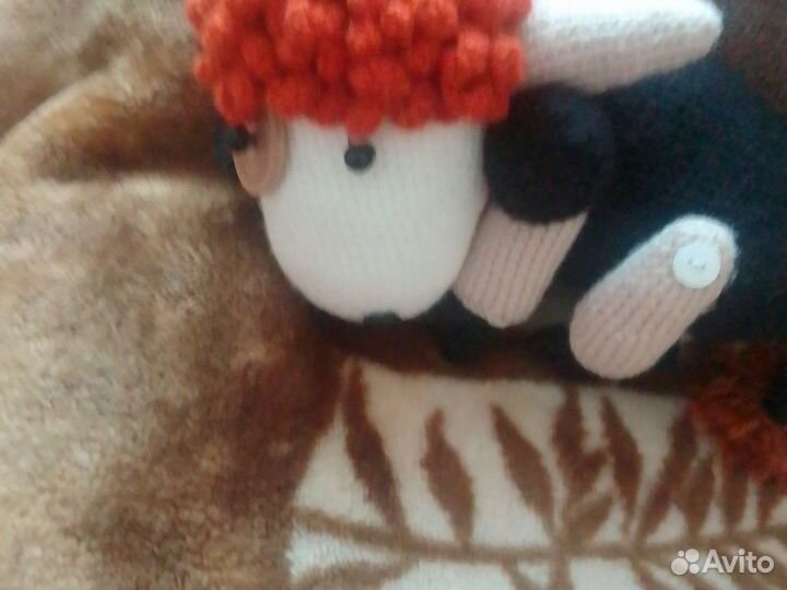 Бычок вязанная игрушка