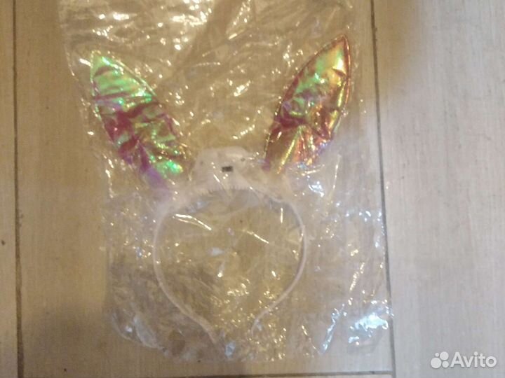 Обруч ушки зайки, светящиеся