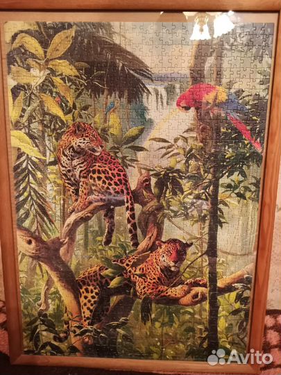 Пазл 1000 деталей в деревянной рамке