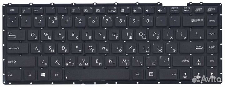 Клавиатура asus X451CA чёрная, OEM
