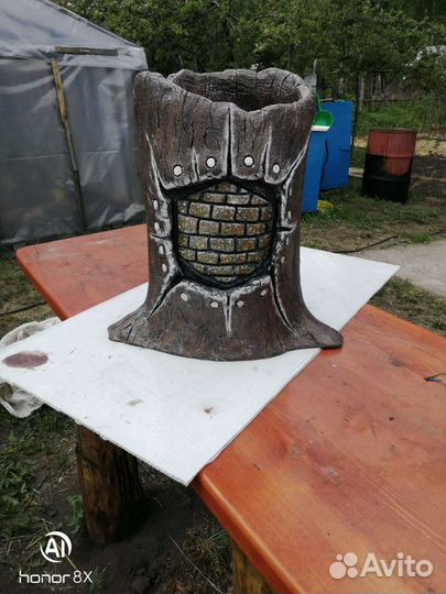 Вазон уличный из арт-бетона № 1 Кашпо для цветов