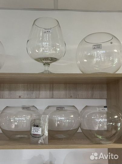 Аквариум бокал, круглые аквариумы