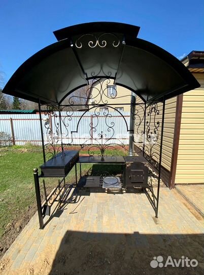 Мангал с крышей