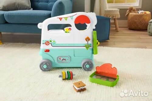 Ходунки каталка музыкальный Fisher Price 3 в 1