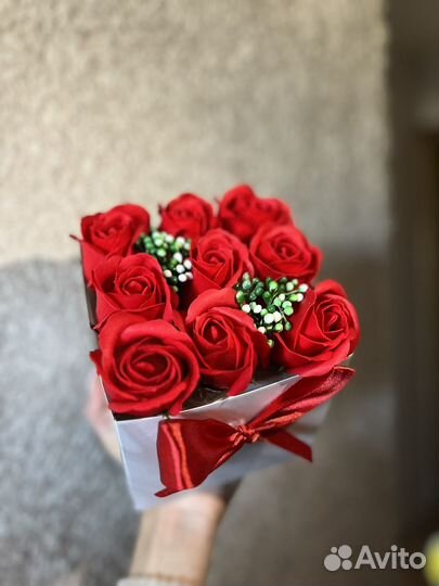 Букет из 9 мыльных роз