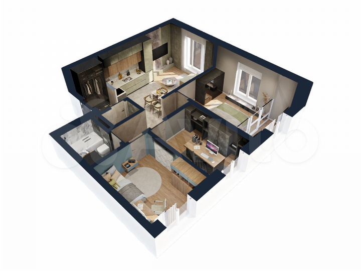 4-к. квартира, 62,6 м², 15/25 эт.