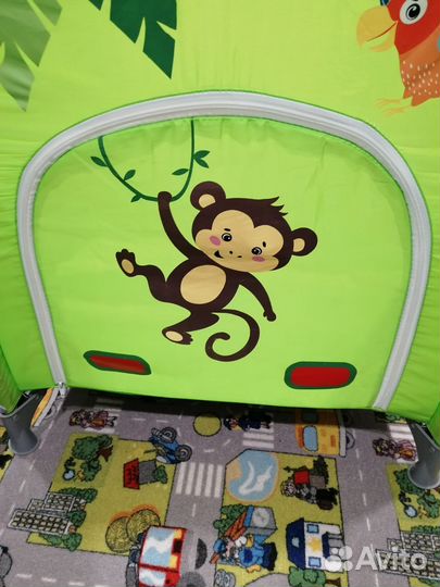Манеж детский складной с матрасом
