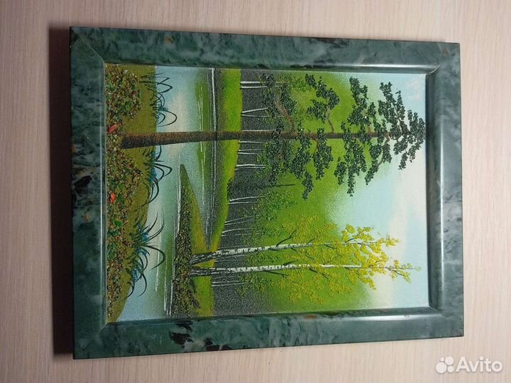 Уральские сувениры панно из камня (картина )