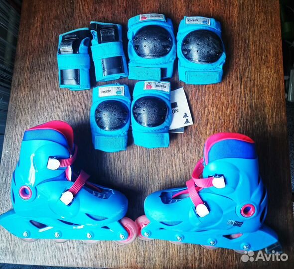 Роликовые коньки детские с защитой