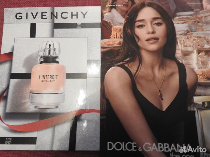 Рекламные открытки парфюмерии,givenchy,Guerlain