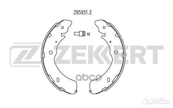 Колодки торм. бараб. задн. Mitsubishi L200 IV 0