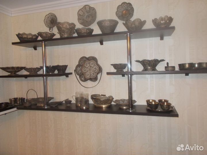 Скань мельхиор вазочки наборы