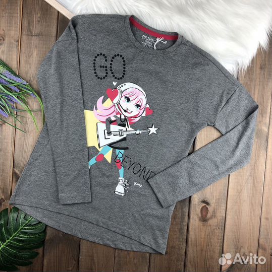 Лонгслив для девочки 140 146