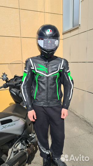 Куртка IXS мотоспорт кожаная с защитой 52 размер