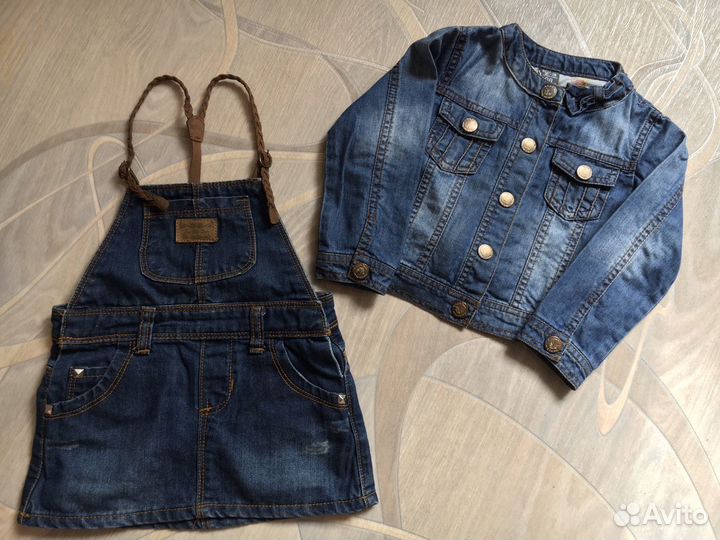 Джинсовка Zara, сарафан джинсовый Zara 2-3 года