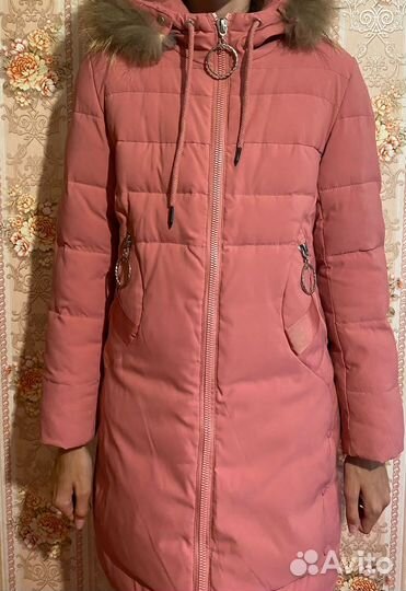 Пальто зимнее на девочку 146рост