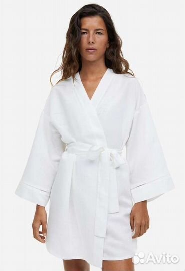 H&M халат из смесового льна новый