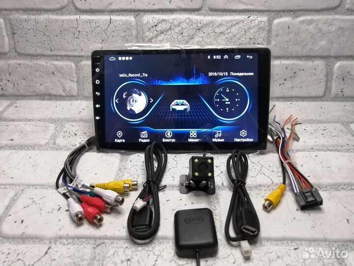 Магнитола на андроиде 9 дюймов + камера з/в
