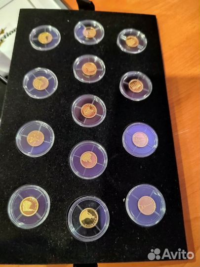 Золотые монеты Либерии 2008/ 26 в наборе