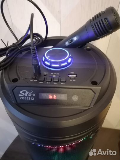 Блютуз колонка с микрофоном новая