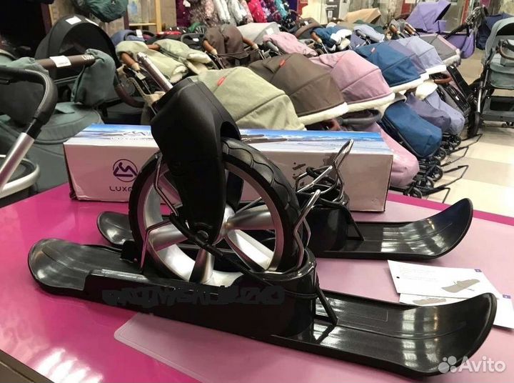 Новые лыжи на колёса коляски