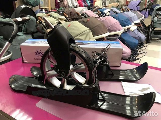 Новые лыжи на колёса коляски