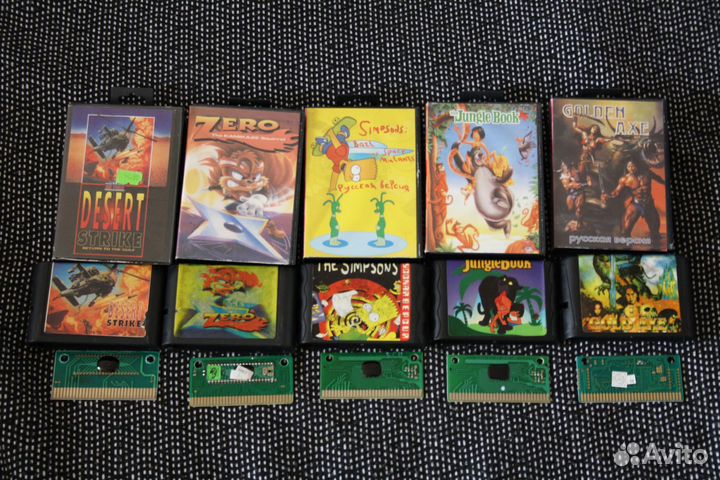 Картриджи для sega из 90х