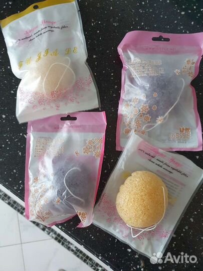 Губка-спонж для умывания конняку