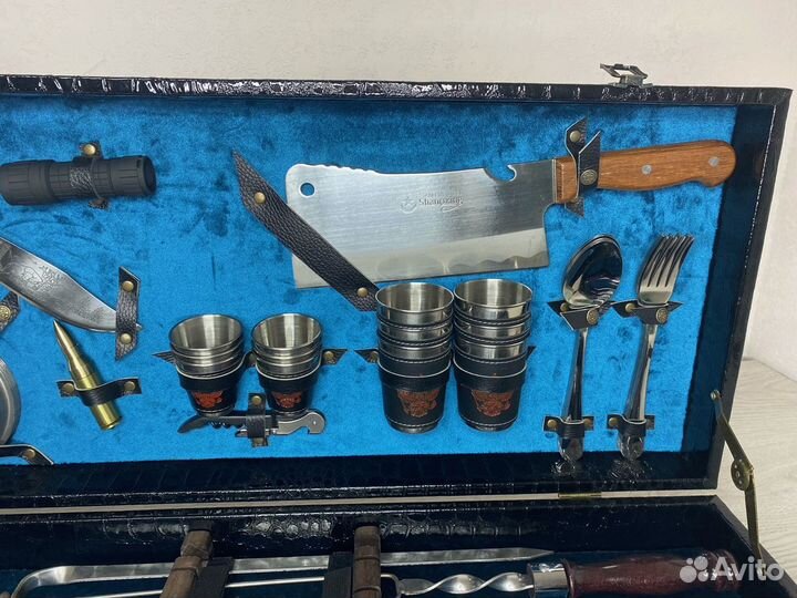 Шашлычный набор в кейсе арт.033/blue