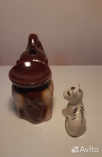 Керамические фигурки слон, львенок